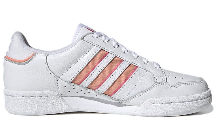 (WMNS) adidas Continental 80 Stripes 'White Orange' H06589