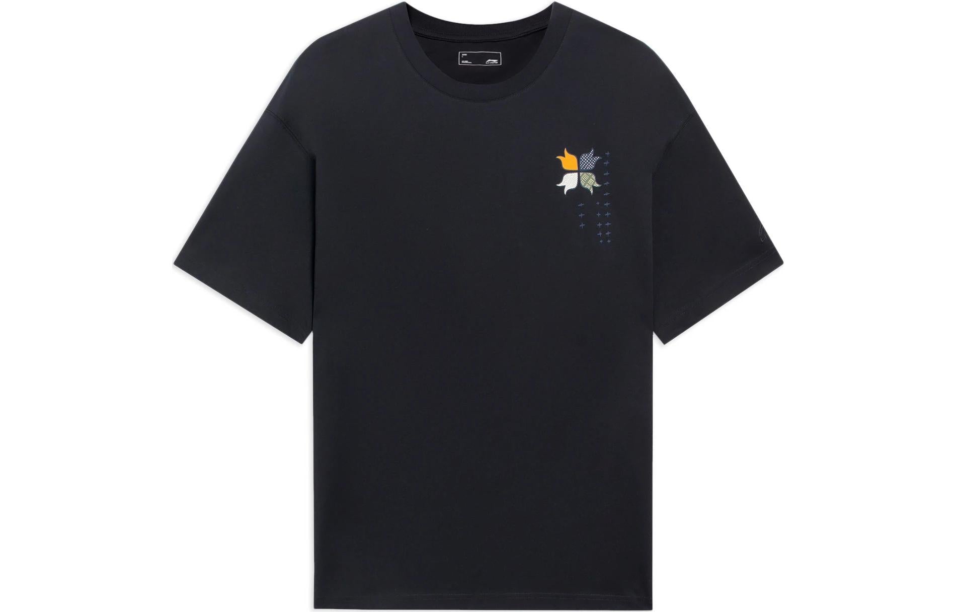 Li-Ning Graphic T-shirt 'Black' ATSS597-4