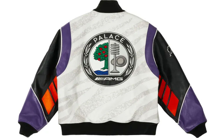 PALACE SS21 x AMG Crossover Driving Jacket Multi Apple Logo Racing Unisex White P20AMGJK001