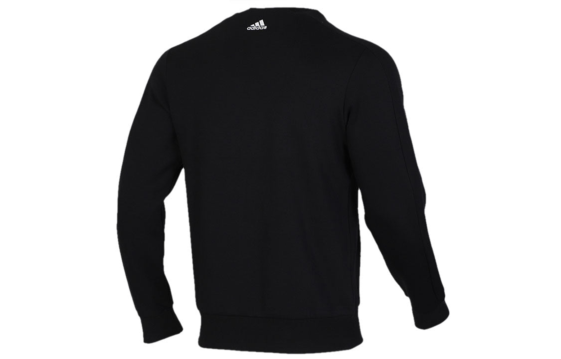 adidas logo Printing Round Neck Casual Running Black EH3785