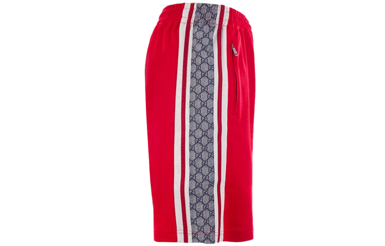 Men's Gucci Side Logo Knit Shorts Red 553921-XJAC0-6116