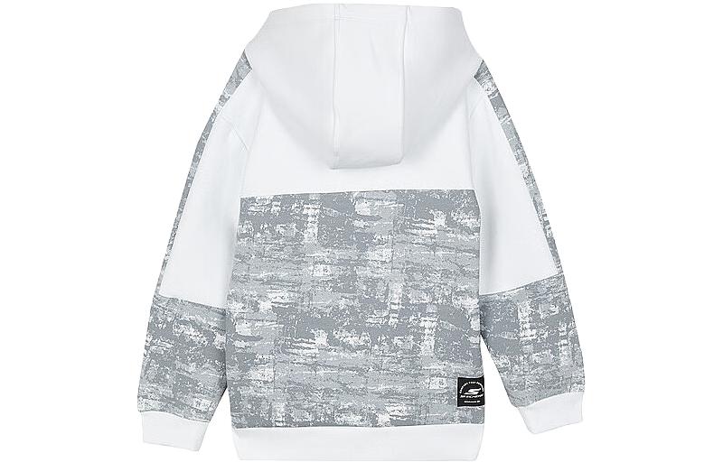 (GS) Skechers Contrast Color Hoodie 'White Grey' P423B006-0019