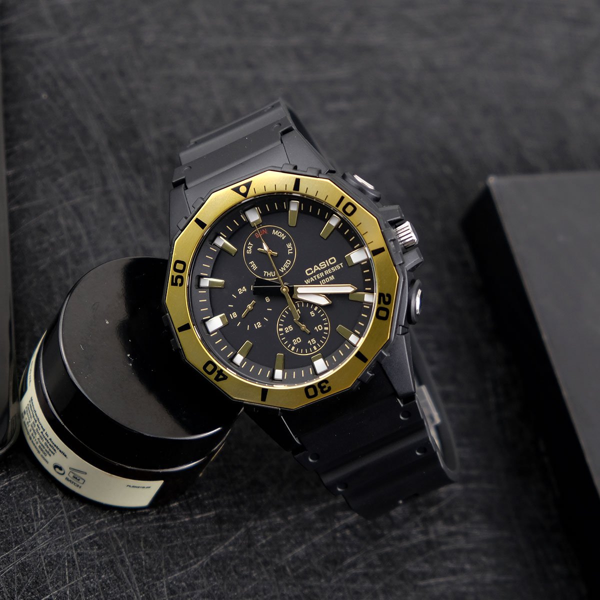 CASIO Waterproof Mens BlackGold Analog MRW-400H-9A2021