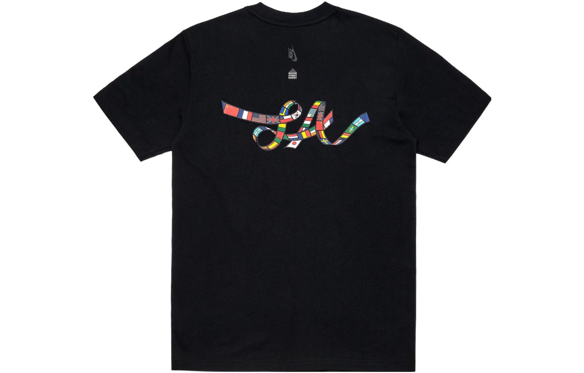 Men's Nike Solid Color Round Neck Pullover Alphabet Printing Short Sleeve Black T-Shirt AT1766-010
