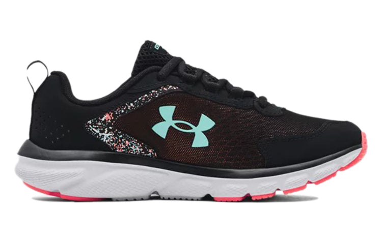 (WMNS) Under Armour Charged Assert 9 'Paint Splatter - Black Tile Blue' 3025245-001