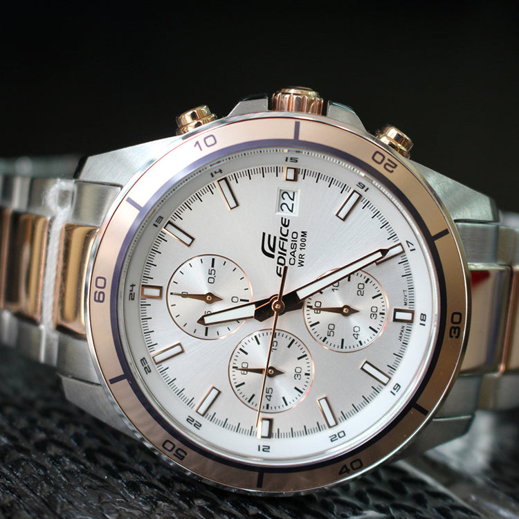 CASIO EDIFICE Quartz Waterproof Mens Rose Gold Analog EFR-526SG-7A5V
