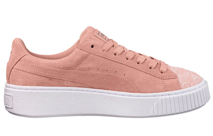 (WMNS) PUMA Suede Platform Pebble 'Pink' 365464-01