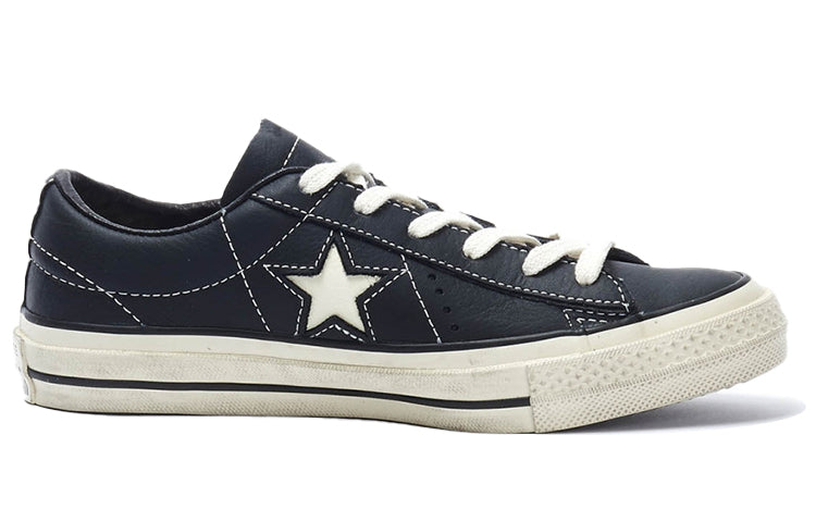 Converse One Star Leather Shoes Black/White 158989C