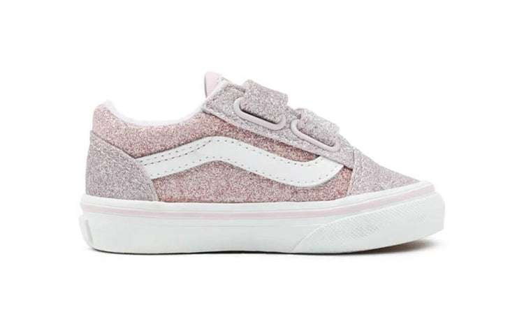 Vans Old Skool Velcro Breathable Non-Slip Wear-Resistant Low Top Casual Skate Shoes Td Rose Pink VN000D3Y99B