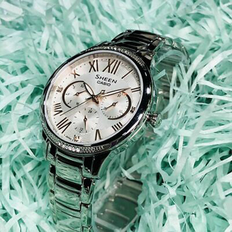 CASIO SHEEN Quartz Waterproof Silver Analog SHE-3058D-7A