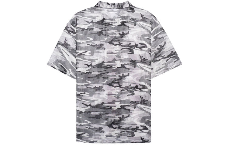 Balenciaga Camouflage Mesh Shirt 'Grey' 647651TJLC51240