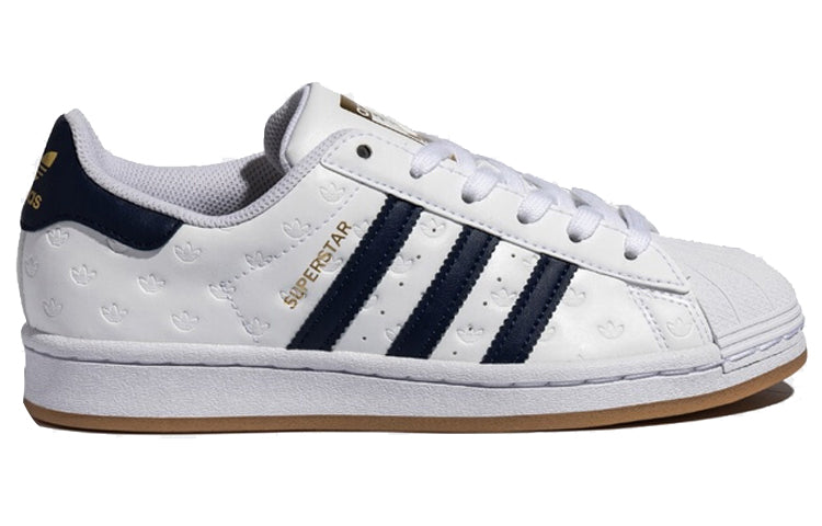 adidas Superstar 'Allover Debossed Trefoils - Navy Gum' FX4045