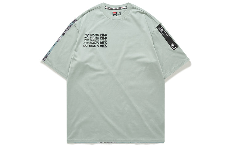 FILA FUSION Large Subject Printing Short Sleeve Green T11M021107F-GN