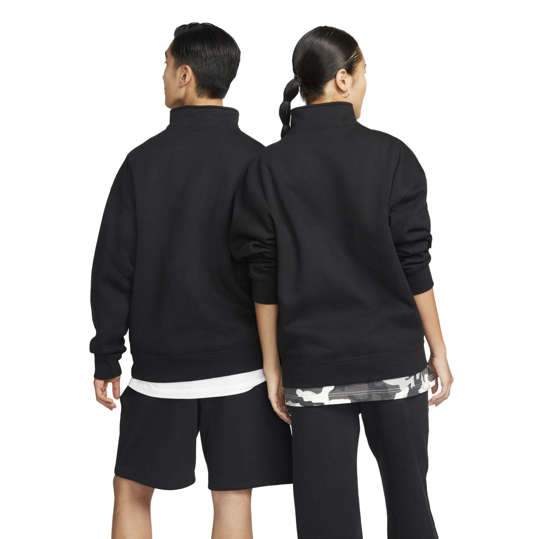 Nike Solo Swoosh 1/4 Zip Top Asia Sizing 'Black' DQ5210-010