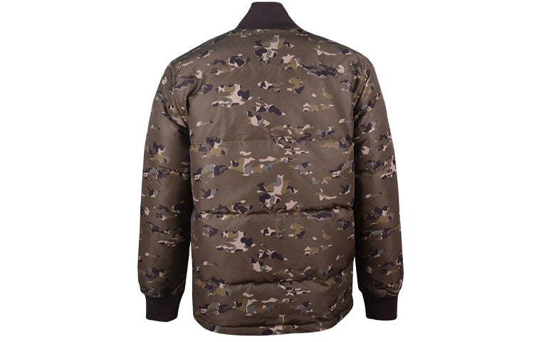 Converse Printed Camo Mid Stand Collar Down Jacket Asia Sizing 'Camo Green' 10018124-A01