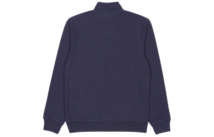 Men's Stussy Casual Alphabet Embroidered Fleece Lined Navy Blue 118329
