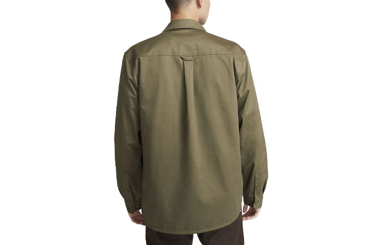 Nike SB Woven Skate Long-Sleeve Button Down 'Olive' DQ6288-222