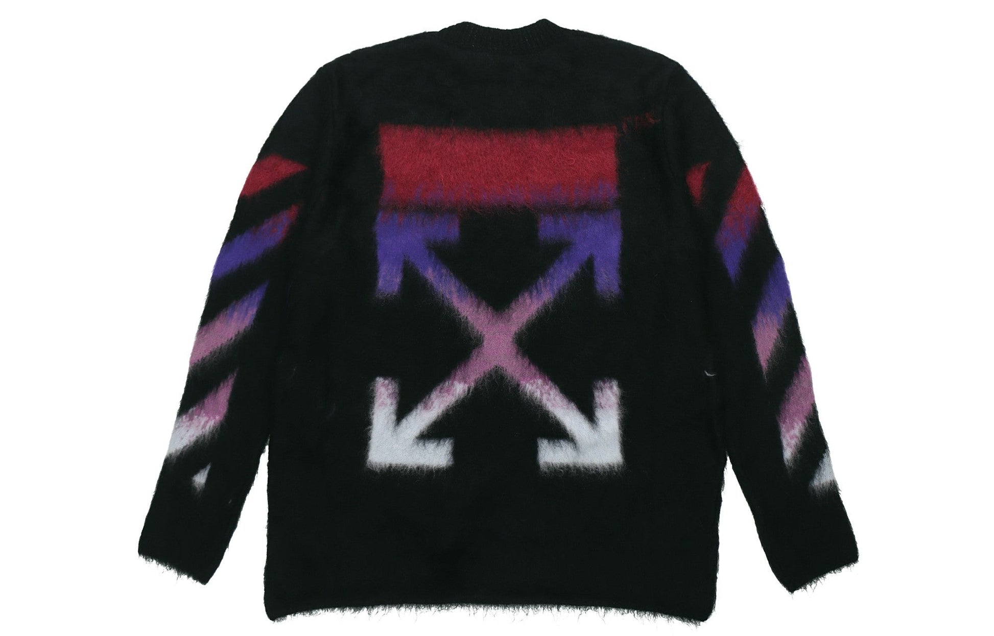 Off-White Gradient Mohair Sweater Men Black OMHA036F176500041024