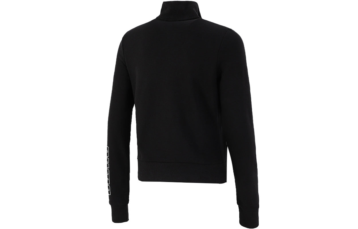 (WMNS) PUMA Athleisure Casual Sports Running Cardigan Jacket Black 847711-01
