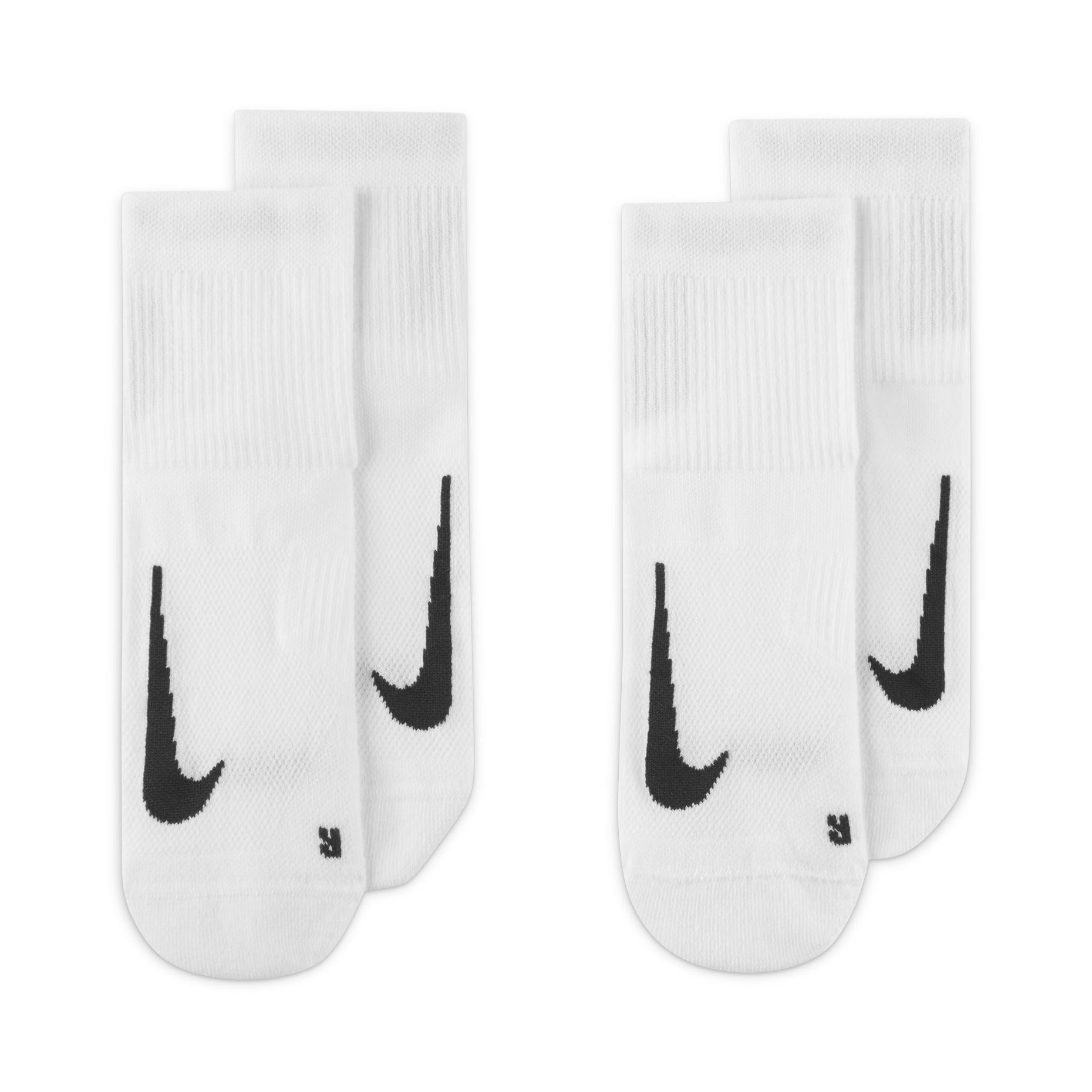 Nike Multiplier Ankle Casual Training Sports Socks Couple Style 2 Pairs Colorblock SX7556-100