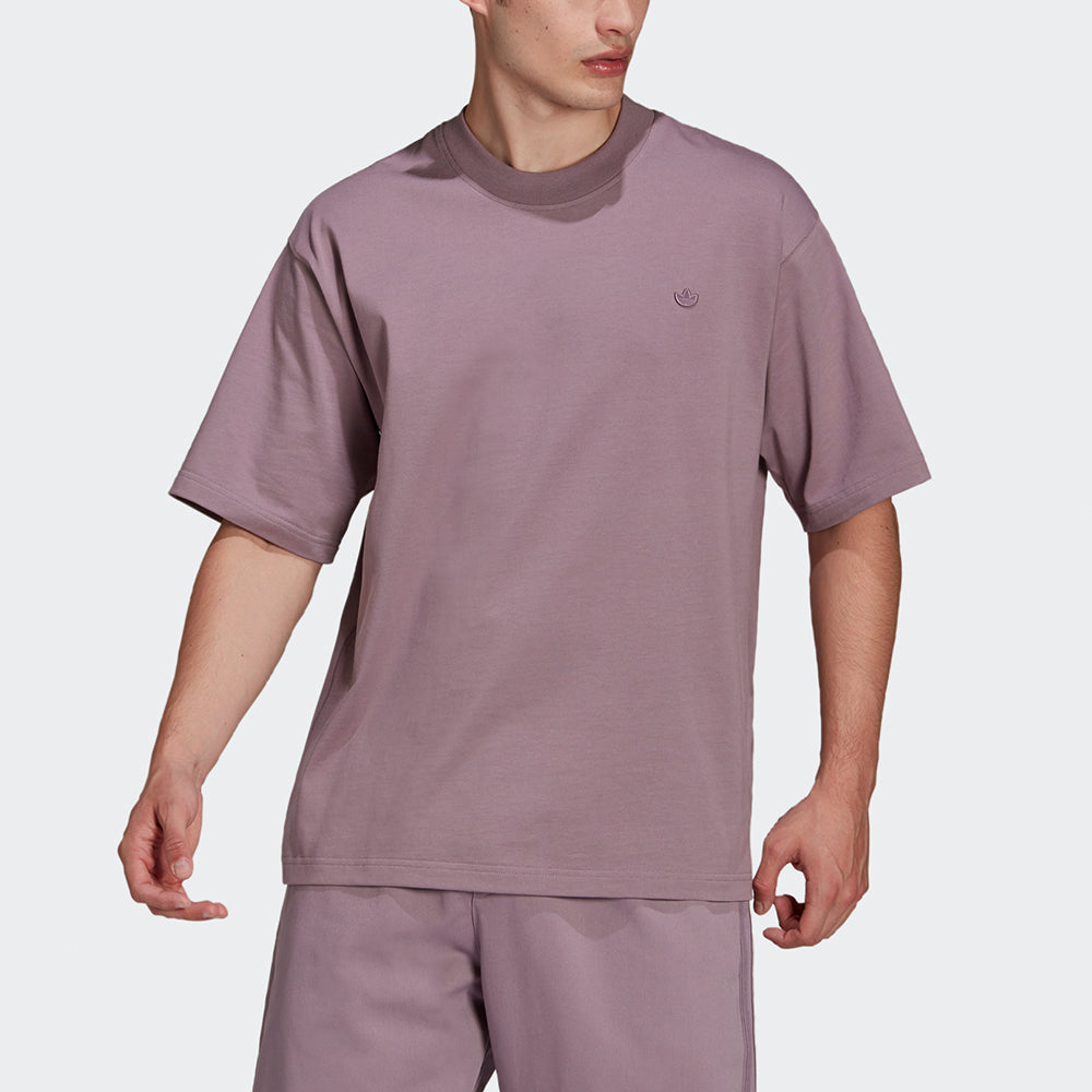 Men's adidas originals C Tee Solid Color Small Label Loose Sports Short Sleeve Light Purple T-Shirt HC8595