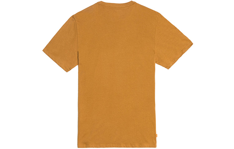 Timberland Printing Casual Round Neck Short Sleeve Couple Style Yellow A2AJ1-P57