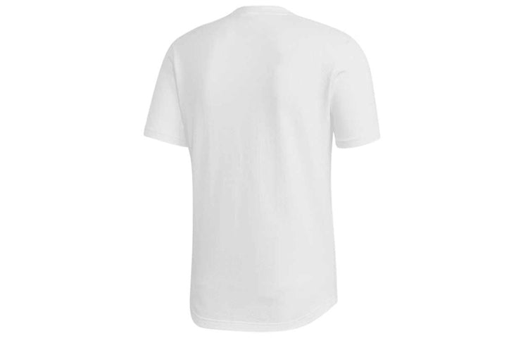 adidas Training Sports Solid Color Round Neck Short Sleeve White DX7722
