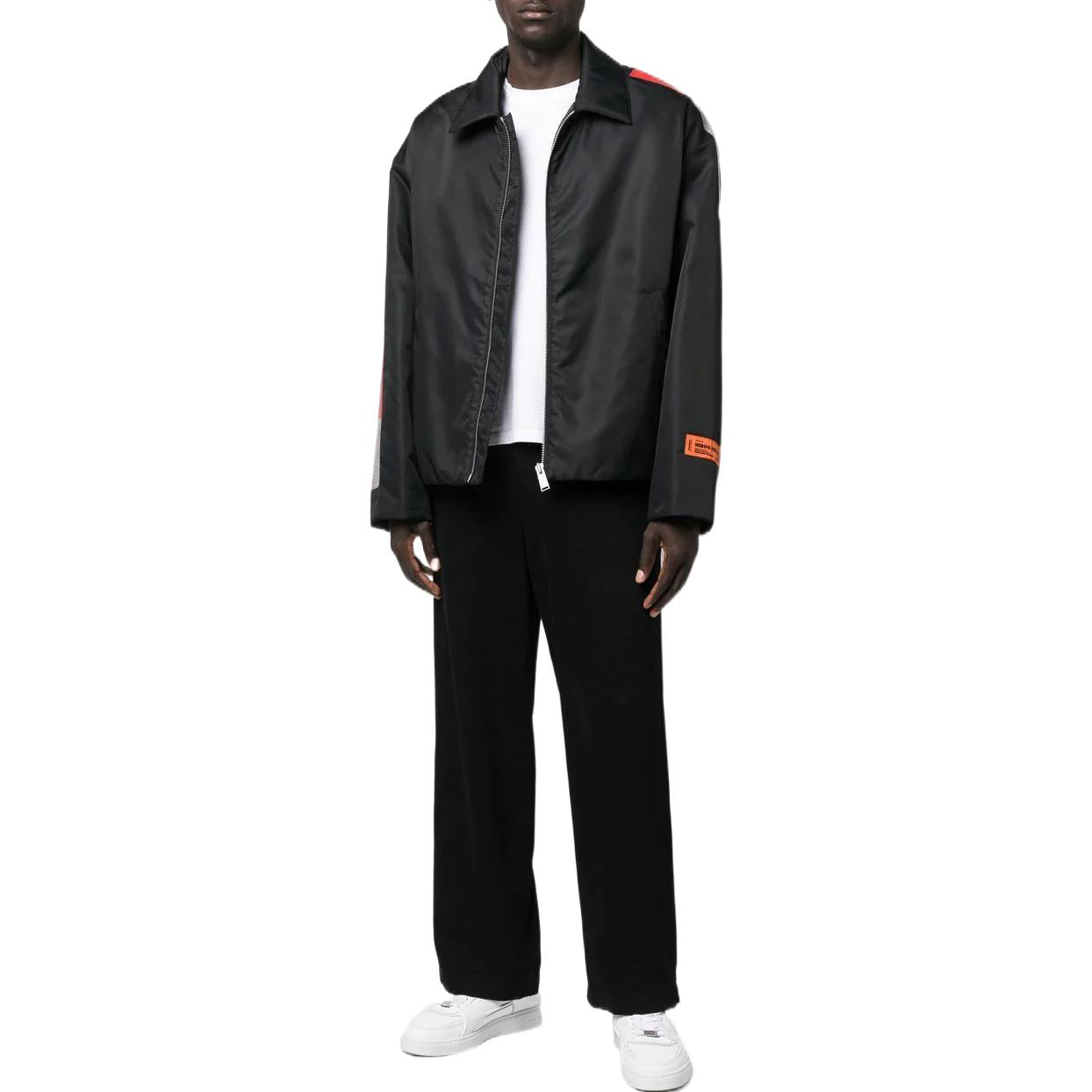HERON PRESTON FW22 Security Uniform Tape Jacket 'Black' HMEA081F22FAB0011000