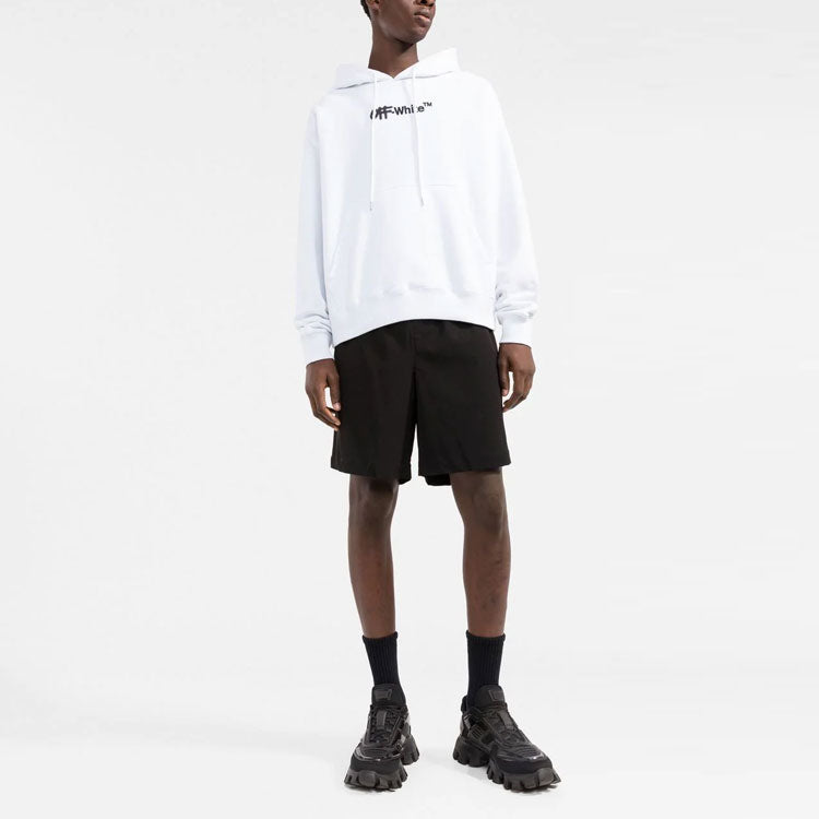 Men's Off-White Chest Alphabet Ordinary Version White Pullover OMBB085F22FLE00201100110
