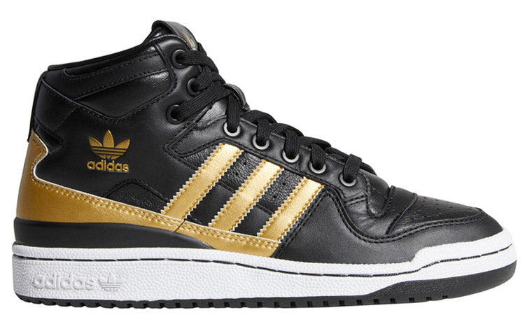 (WMNS) adidas originals Forum Mid 'Black/Gold' D98179