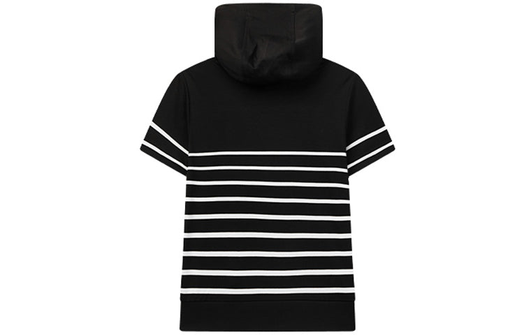 (WMNS) FILA Short Sleeve T-Shirt Hoodie Black F11W028170F-BK