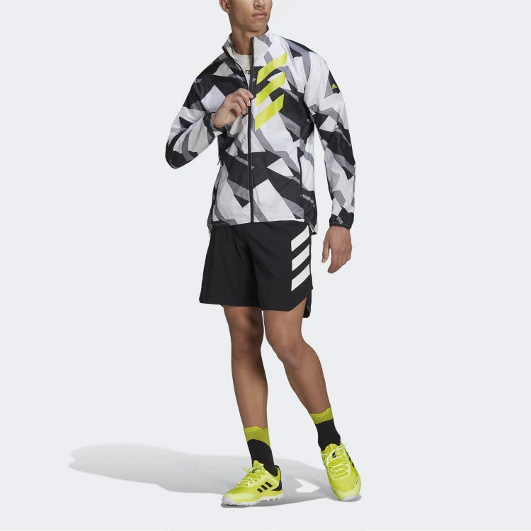 adidas Terrex Outdoor Sports Stand Collar Jacket Gray White Colorblock GJ7618
