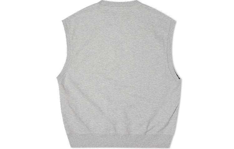 Converse Double Twill Knit Vest Asia Sizing 'Grey' 10022919-A01