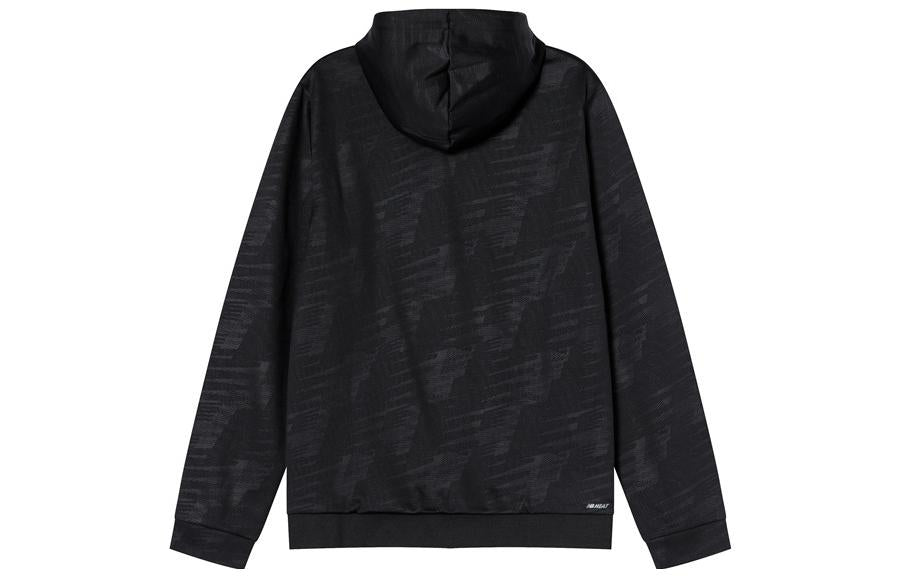 New Balance Essentials Allover Print Hoodie Asia Sizing 'Black' AMT93023-BK