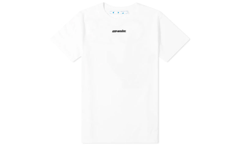 Off-White Marker Short-Sleeve Slim Tee 'White/Blue' OMAA027E20JER0050145
