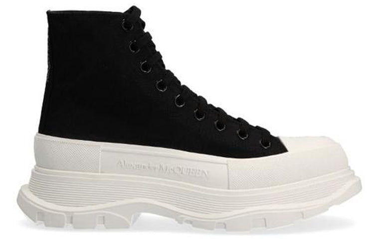 Alexander McQueen Canvas Chunky High-Top Sneakers 'Black' 662678W4QK11320