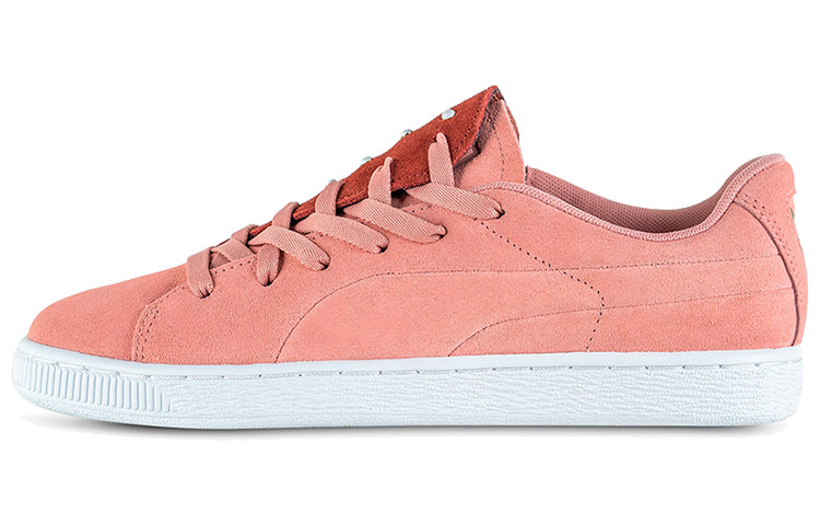 (WMNS) PUMA Suede Crush Pearl Studs Casual Board Shoes Pink/White/Red 370380-01