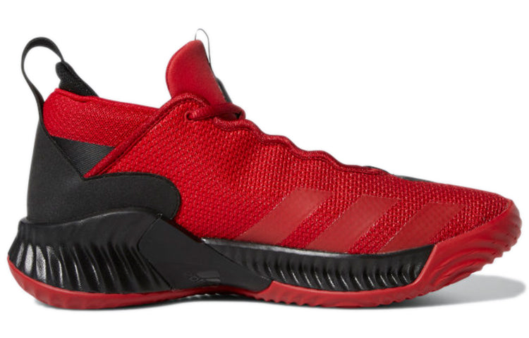 adidas Court Vision 3 Wear-Resistant Retro Basketball Shoes Red Black Unisex 'Red Black' H67758