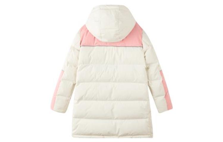 (GS) Skechers Casual Long Down Jacket 'White Pink' L422G058