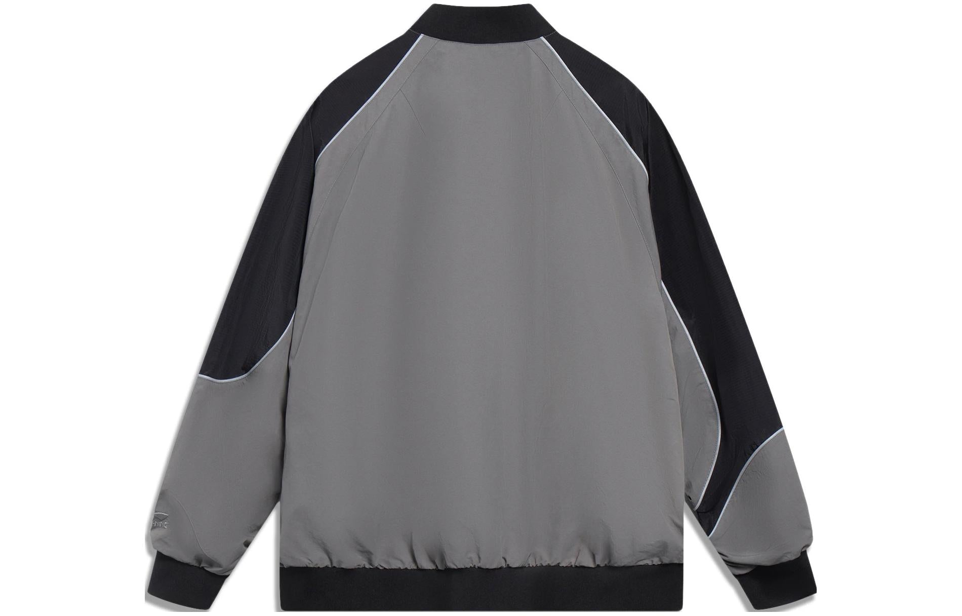 Li-Ning Counterflow Graphic Baseball Jacket 'Black Grey' AJDT505-2