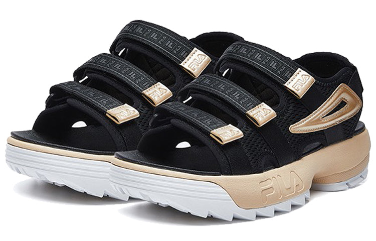 (WMNS) Fila Subverter Sports Sandal Black/Gold T12W024502FBG
