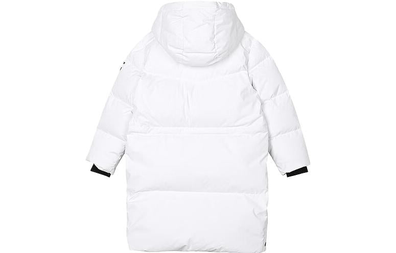 (GS) Skechers SKX Hooded Long Down Jacket 'White Black' P423B014-0019