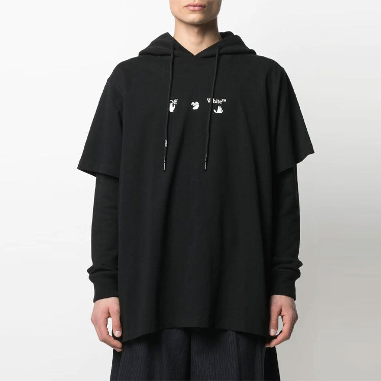 Off-White SS21 Logo Arrows Pattern Printing Ordinary Version Black OMBB051S21FLE0021010