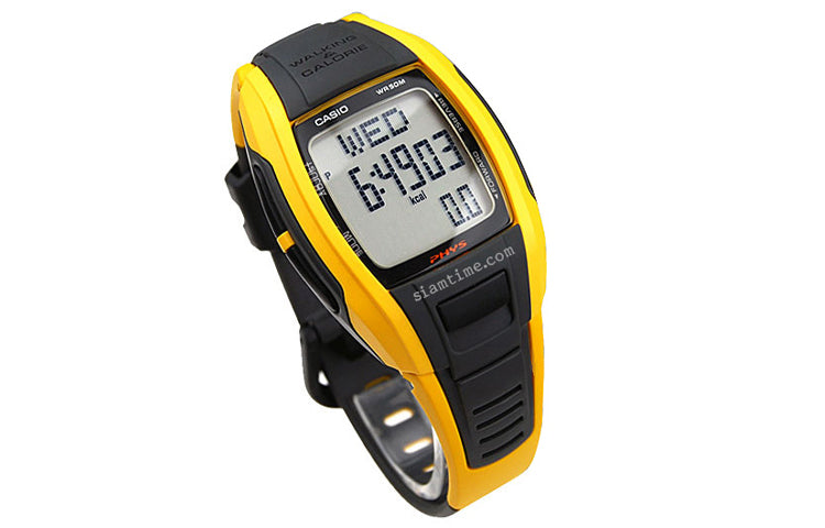 Men's CASIO Sports Gym Resin Strap Yellow Black Contrasting Colors Gym Watch Mens YellowBlack Digital STP-100-9VDF