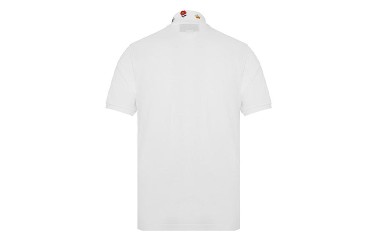 Gucci Animal Logo Embroidered Cotton Polo Shirt For Men White 523059-X9U96-9134