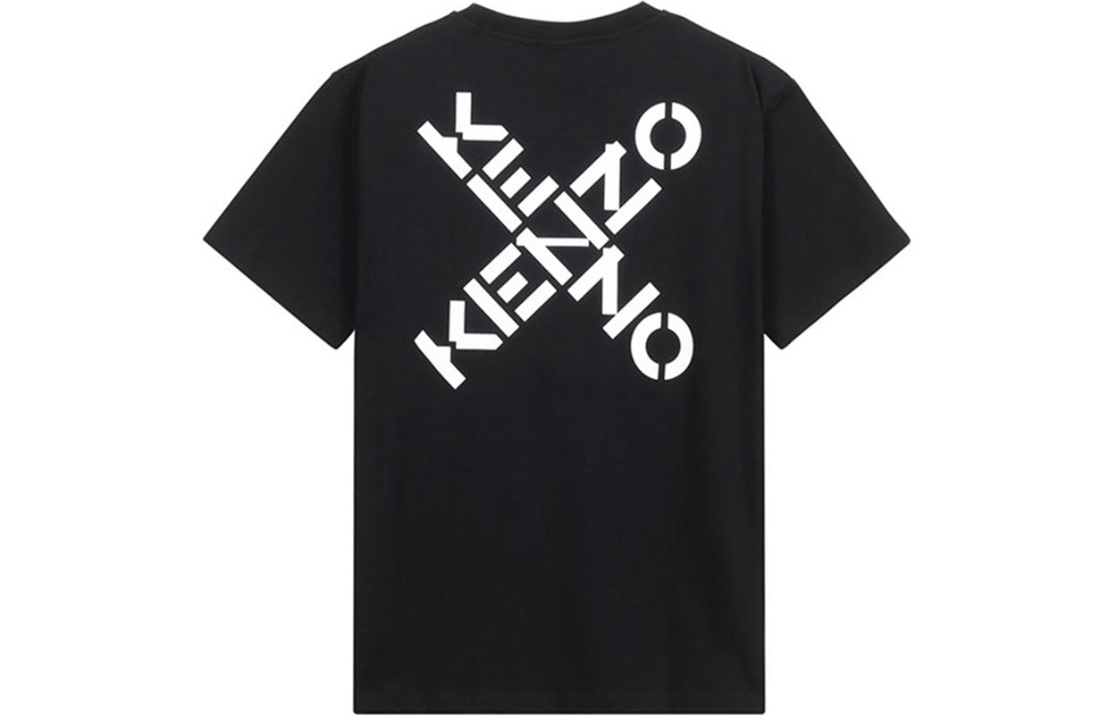 KENZO FW20 Alphabet Logo Printing Loose Short Sleeve Black FA62TS9104SJ-99