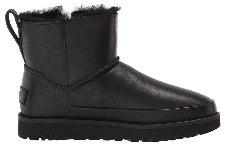 (WMNS) UGG Classic Zip Mini Snow Boots Black 1116104-BLK