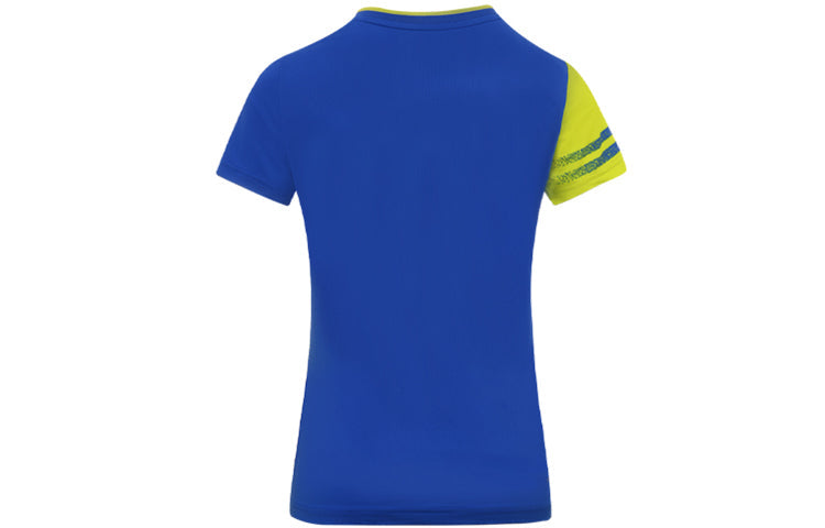 (WMNS) Li-Ning Badminton Series Quick Dry Training Tournament Short Sleeve T-Shirt 'Crystal Blue' AAYS072-3