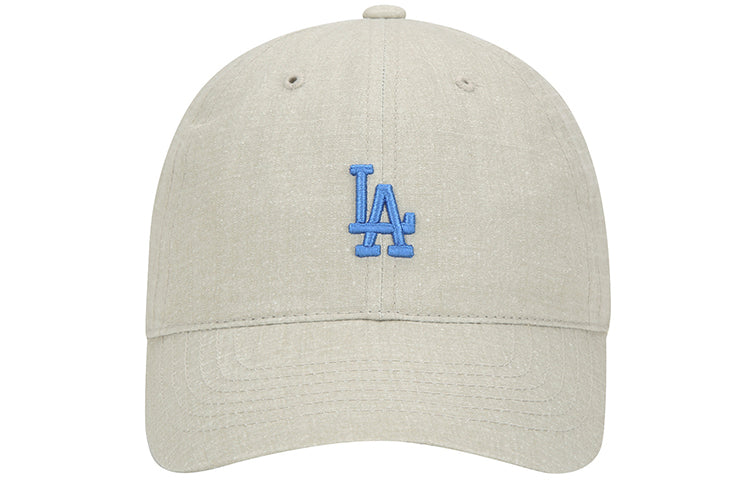 MLB Small Label Cap Baseball Cap Khaki Blue 32CPCE011-07B