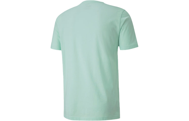 PUMA Box Printing Round Neck Short Sleeve Green 581908-32